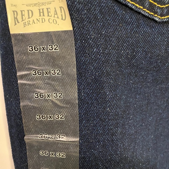 NTW RedHead Relaxed Fit Cotton Denim Dark Blue Jeans Mens Size 36/32 - Picture 3 of 4